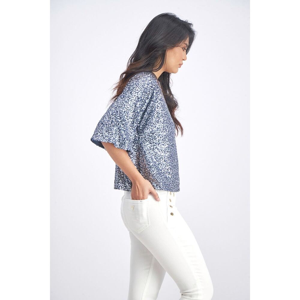 Gap Sequin Trumpet Sleeve Blouse